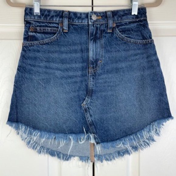 Free People Bailey Denim Mini Skirt Blue NWT - Picture 4 of 9